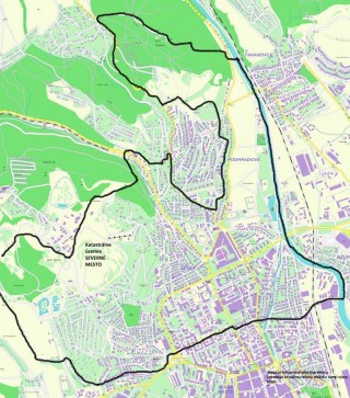 Severné mesto ROEP - obrázok znázorňuje informatívnu mapu 