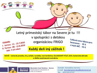 Letný prímestský tábor MČ Košice - Sever
